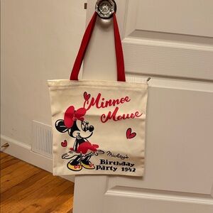 Disney Mickey Mouse White and Red Tote Bag